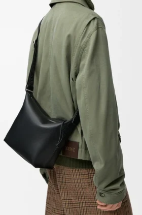 Small Cubi Crossbody Bag in Supple Smooth Calfskin and Jacquard