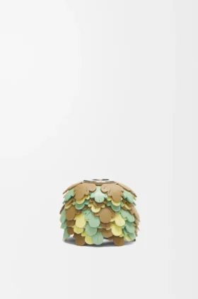 Small Leaves Charm in Calfskin