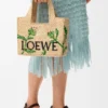 Small Loewe Font Tote in Raffia Small Loewe Font Tote in Raffia