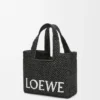 Small Loewe Font Tote in Raffia Small Loewe Font Tote in Raffia