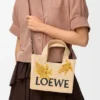 Small Loewe Font Tote in Raffia Small Loewe Font Tote in Raffia