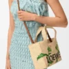 Small Loewe Font Tote in Raffia Small Loewe Font Tote in Raffia