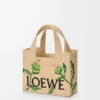 Small Loewe Font Tote in Raffia Small Loewe Font Tote in Raffia
