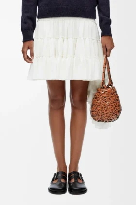 Small Nest Basket Bag in Calfskin