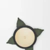 Small Orchid Candle Lid in Classic Calfskin and Brass
