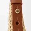 Small Punch Hole Hobo in Raffia and Calfskin Small Punch Hole Hobo in Raffia and Calfskin
