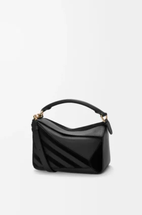 Small Puzzle Bag in Classic Calfskin and Suede