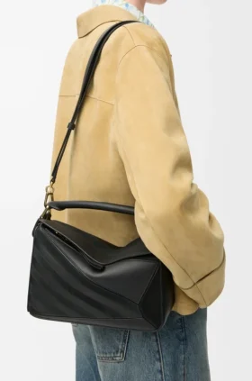 Small Puzzle Bag in Classic Calfskin and Suede