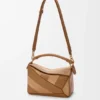 Small Puzzle Bag in Classic Calfskin and Suede Small Puzzle Bag in Classic Calfskin and Suede