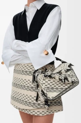 Small Puzzle Bag in Woven Textile