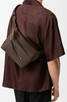 Small Puzzle Bumbag in Grained Calfskin
