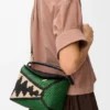 Small Puzzle Edge Bag in Raffia and Calfskin
