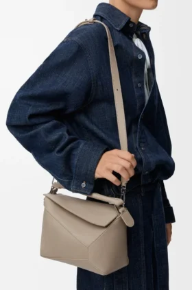 Small Puzzle Edge Bag in Soft Grained Calfskin