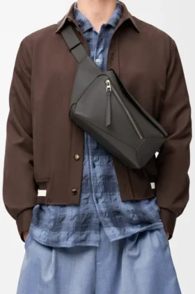 Small Puzzle Edge Bumbag in Classic Calfskin