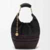 Small Squeeze Bag in Woven Nappa Calfskin