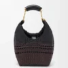 Small Squeeze Bag in Woven Nappa Calfskin