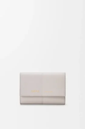 Small Vertical Wallet in Smooth and Grained Calfskin