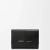 Small Vertical Wallet in Smooth and Grained Calfskin