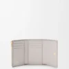Small Vertical Wallet in Smooth and Grained Calfskin