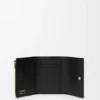 Small Vertical Wallet in Smooth and Grained Calfskin