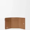 Small Vertical Wallet in Smooth and Grained Calfskin