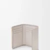 Small Vertical Wallet in Smooth and Grained Calfskin