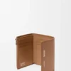 Small Vertical Wallet in Smooth and Grained Calfskin