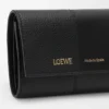 Small Vertical Wallet in Smooth and Grained Calfskin
