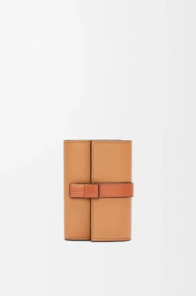 Small Vertical Wallet in Soft Grained Calfskin