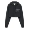 Ss23 Cropped Hoodie “Black” S359Y25X30-1720