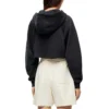 Ss23 Cropped Hoodie “Black” S359Y25X30-1720