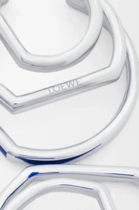 Stacked Hoop Earrings in Sterling Silver and Enamel