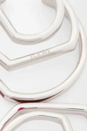 Stacked Hoop Earrings in Sterling Silver and Enamel