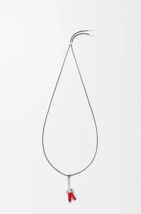 Standing Acrobat Necklace in Sterling Silver and Enamel