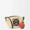 Strawberry Coin Purse in Raffia and Classic Calfskin Strawberry Coin Purse in Raffia and Classic Calfskin