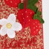 Strawberry Drawstring Pocket in Classic Calfskin and Raffia Strawberry Drawstring Pocket in Classic Calfskin and Raffia