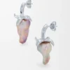 Strawberry Earrings in Sterling Silver and Pearl