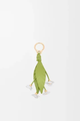 Strawberry Flower Charm in Classic Calfskin