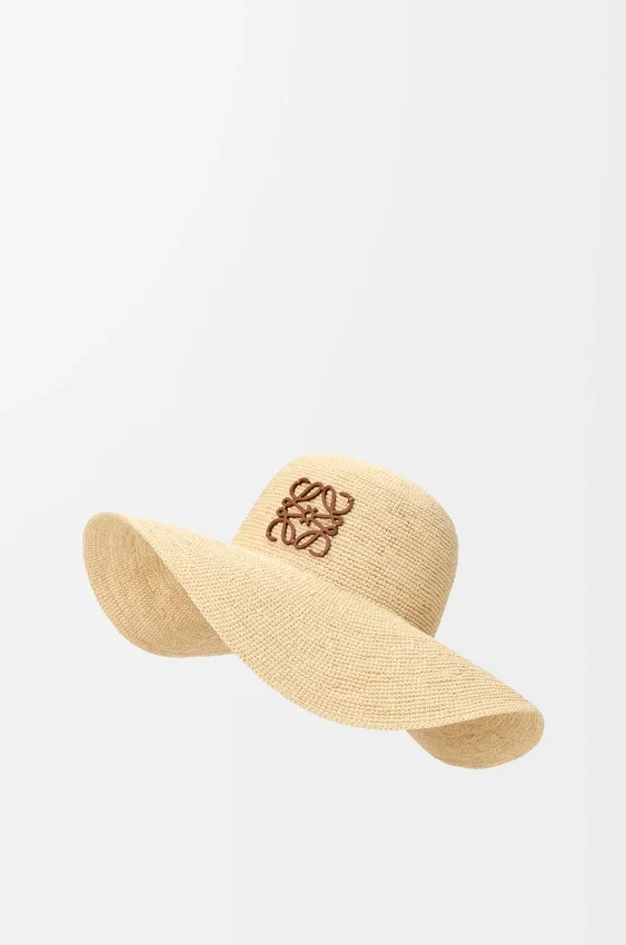 Sun Hat in Raffia and Calfskin Sun Hat in Raffia and Calfskin