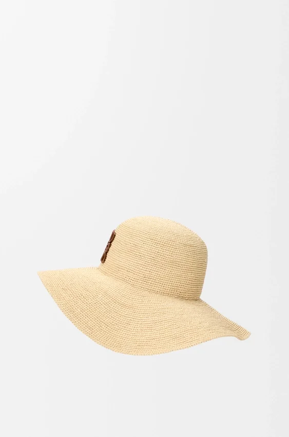 Sun Hat in Raffia and Calfskin Sun Hat in Raffia and Calfskin