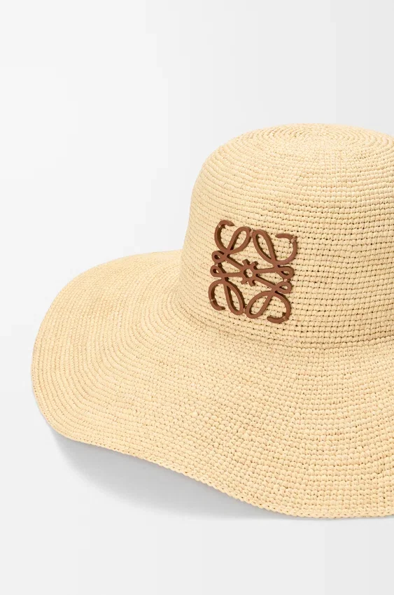 Sun Hat in Raffia and Calfskin Sun Hat in Raffia and Calfskin