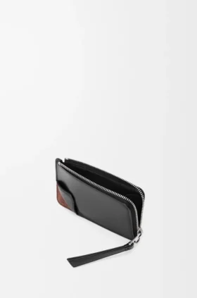 Switch Coin Cardholder in Supple Grained Calfskin and Suede