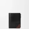 Switch Slim Compact Wallet in Supple Grained Calfskin and Suede