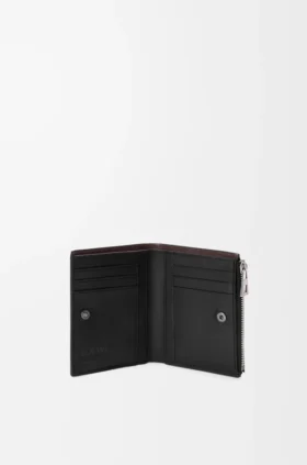 Switch Slim Compact Wallet in Supple Grained Calfskin and Suede