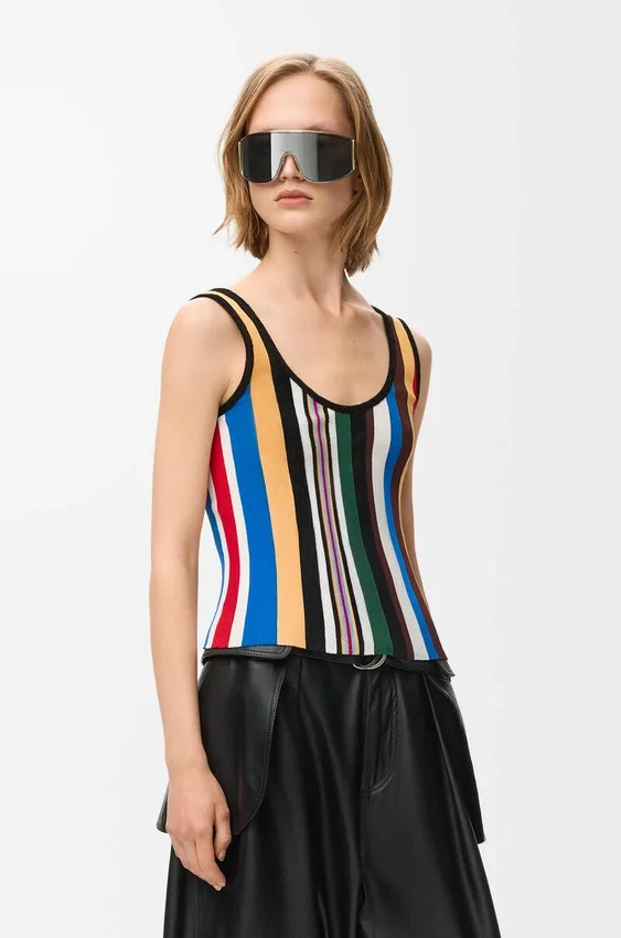 Tank Top in Stretch Viscose Blend Tank Top in Stretch Viscose Blend