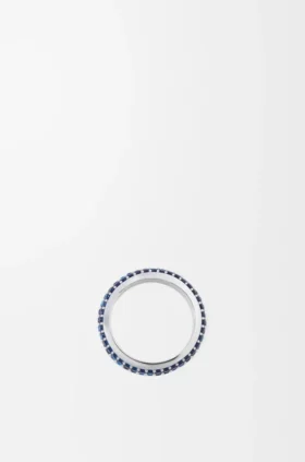 Thin Pavé Ring in Sterling Silver and Crystals