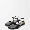 Toy Ankle Strap Ballerina in Lambskin