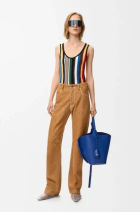 Trousers in Suede Goatskin