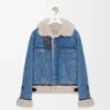Trucker Jacket in Denim and Shearling Trucker Jacket in Denim and Shearling