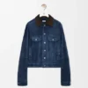 Trucker Jacket in Suede Goat Skin